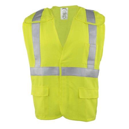 IRONWEAR Flame-Resistant Breakaway Safety Vest Class 2 (Lime/Small) 1264FR-BRK-L-SM